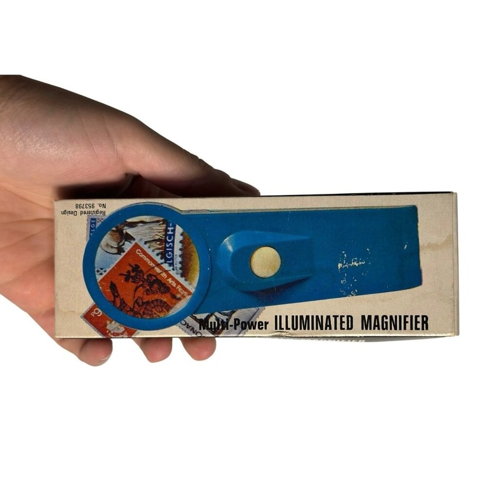 VTG Illuminated Magnifier‎ Handheld Multi-Power Loupe Original Box Collectible